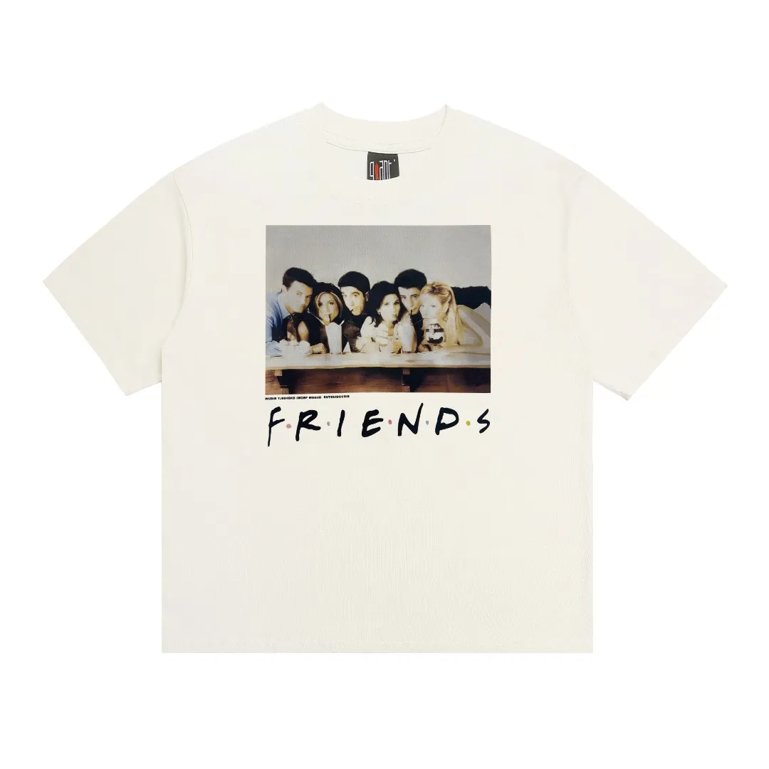 Retro vintage short-sleeved T-shirt from Saint Michael Fabric: Double yarn 240g Style number: S832 Size: S-M-L-XL Color: Off-white Price: P110